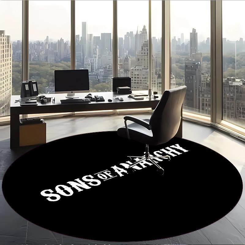 Sons Of Anarchy (14) Round Office Rug Decorative Floor Rug for Office Bedroom Living Room and Home Space