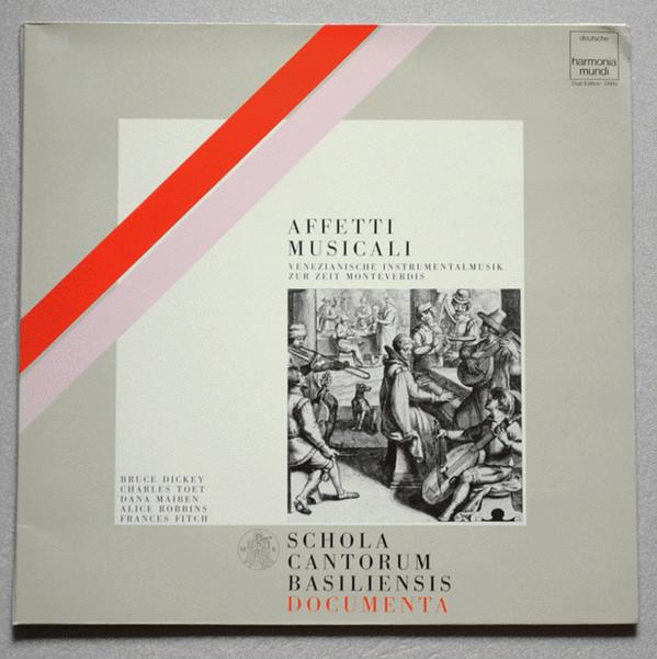 

LP Record BRUCE DICKEY CHARLES TOET DANA MA Affetti Musicali Venezianische Ins 06599917 Deutsche Harmon 1981 Germany Rock Used