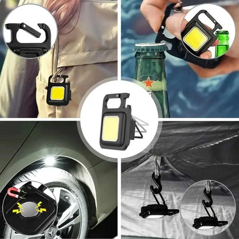 USB Charging Flashlight Super Bright Emergency Light High Quality Keychain Work Light  Outdoor