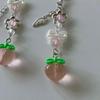 Beaded Fruits Phone Chain Transparent Phone Strap Charm Strawberry Phone Lanyard  For Girls
