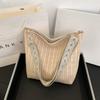 Wide Strap Straw Shoulder Bag  Casual Knitting Large Capacity Crossbody Bags For Women Travel Used