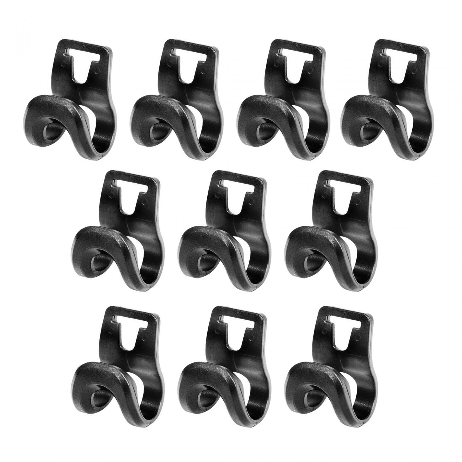 

10 Pieces Tent Pole Connector Clips Awning Pole Hanger Clips C Shaped Non Slip