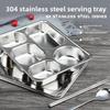 ZISIZ Square Four-Compartment Disposable Paper Dinner Plate