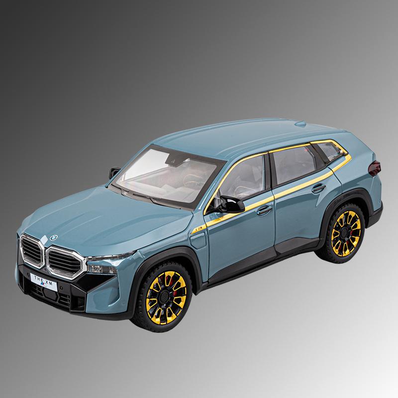 Simulation 1/24 BMW THE-XM Alloy Car Model, Door-opening Car Model Ornaments, with Sound and Lights for Boys Toy Car Birthday Gift