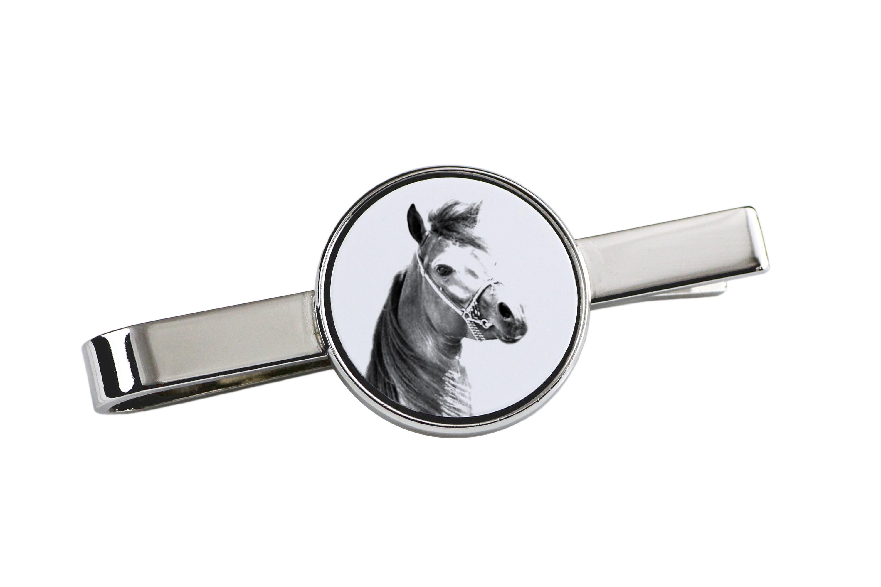 

Arab Horse - tie clip with a horse, personalized tie clip, a unique gift for a man from the Art-Dog brand срібний