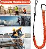 Safety Bungee Tether Tool Lanyard With Carabiner Hook Climbing Working Anti-Falling Safety Rope Aerial Work Climbing Accessories