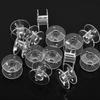 25-Slot Transparent Plastic Bobbin Case Set, Universal Sewing Machine Spool Organizer for Home, Hread Storage Accessories