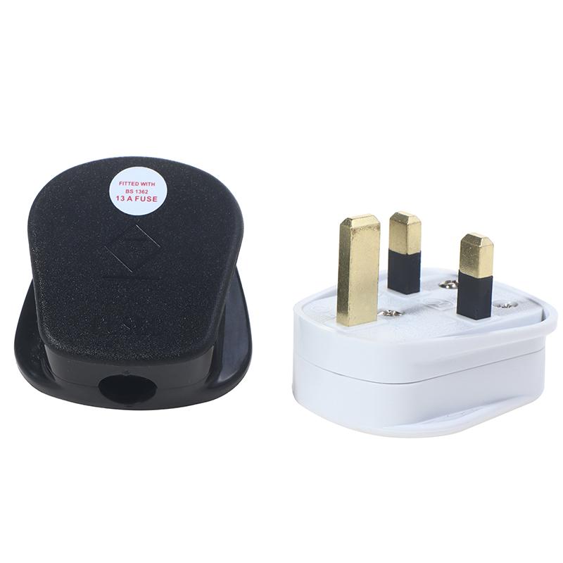 Inghilterra Spina di Alimentazione Rimovibile Bianco Nero 3 Pin Spina di Rete UK 13A Assemblaggio Elettrodomestico Cavo di Alimentazione Fusibile Connettore Cablaggio