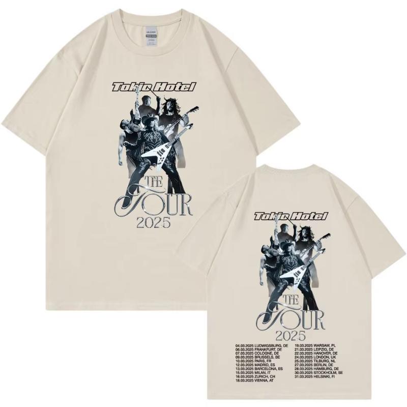 

GerUnisex Rock Band Tokio Hotel The Tour 2025 T Shirts Unisex Hip Hop Punk Gothic Tshirt Cotton Casual Loose Short Sleeve Tshirts 4XL