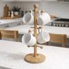 Non-Slip Base Cup Storage Holder 6 Hooks Design Coffee Mug Rack Tabletop Cup Shelf  Kitchen