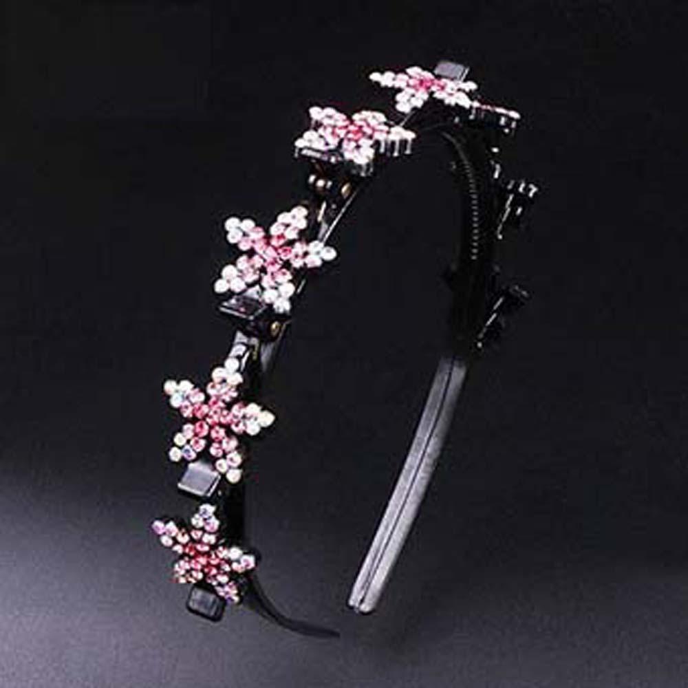Sweet Women Pearl Hair Hoop Snowflake Star Hairband Fashion Hair Bands with Clips  Daily