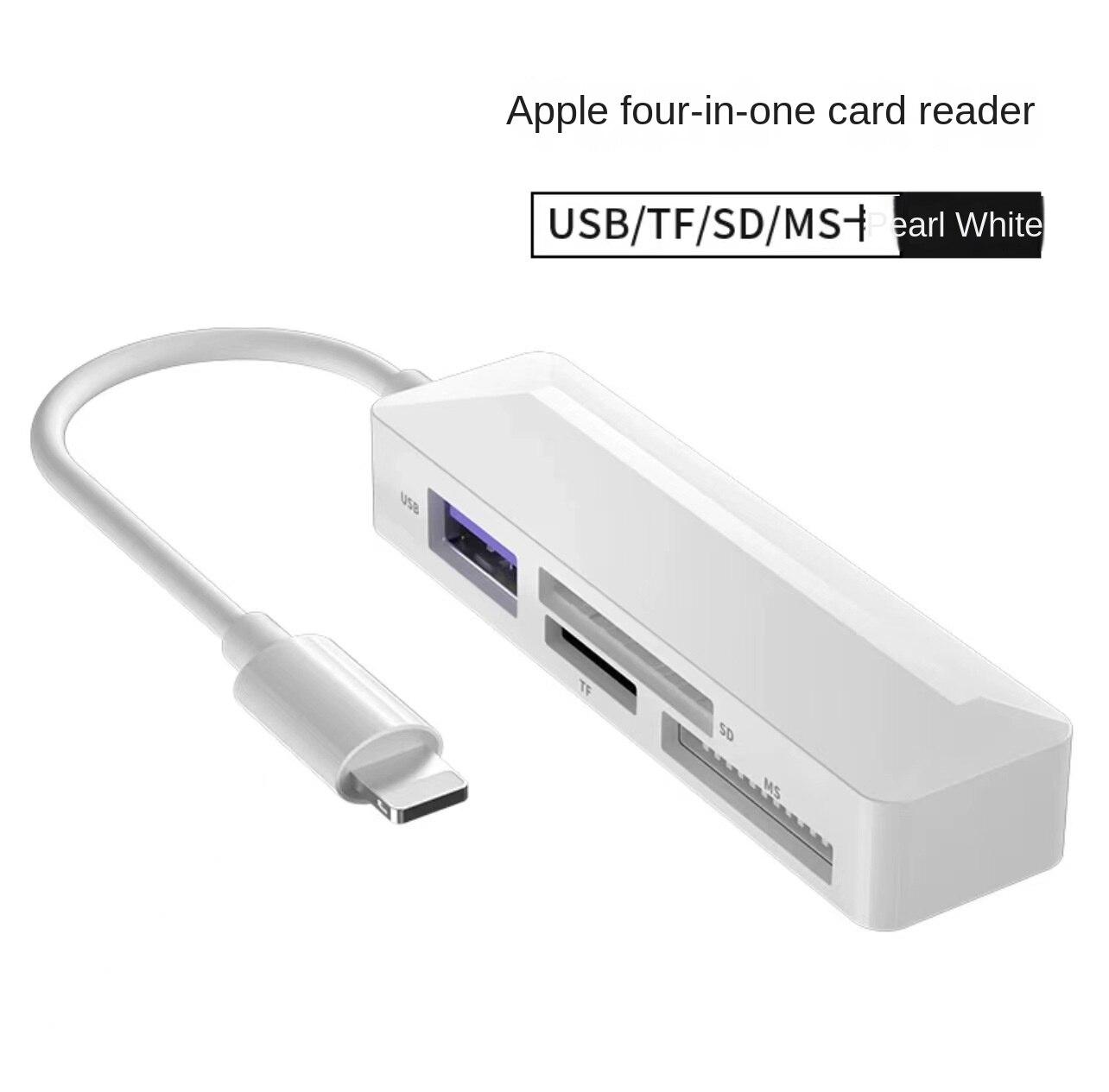 

Многофункциональное устройство чтения карт памяти Supreme, высокоскоростное расширение Typec, комбинированный конвертер USB в TF SD MS lightingg белый