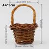 With Handle Imitation Rattan Handhold Household Handwoven Weaving Flower Basket 5 Styles Braid Storage Baskets