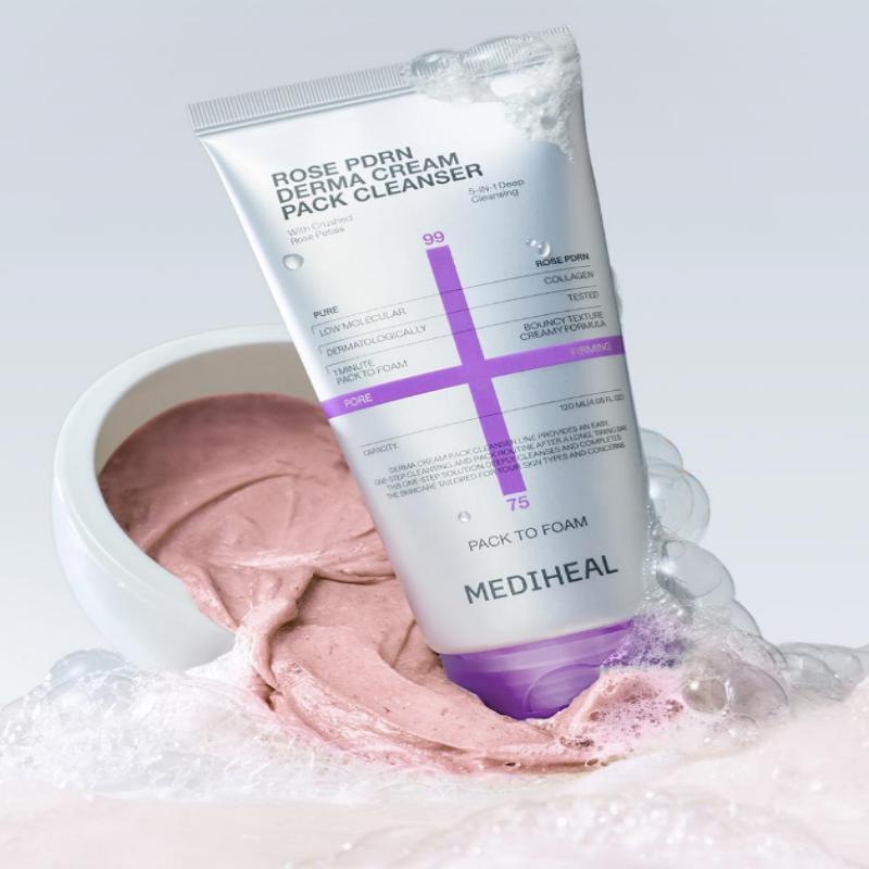 Mediheal Rose PDRN Derma Cream Pack Cleanser 120ml