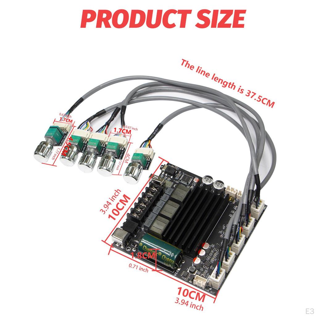 Digital Amplifier Board 100W×2+200W Lightweight Audio Power Module