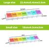 New Hot Premuim Rainbow Weekly Pill Organizer Box 1 Time A Day Daily 7 Day Pill Case Storage for Vitamin Fish Oils Supplements