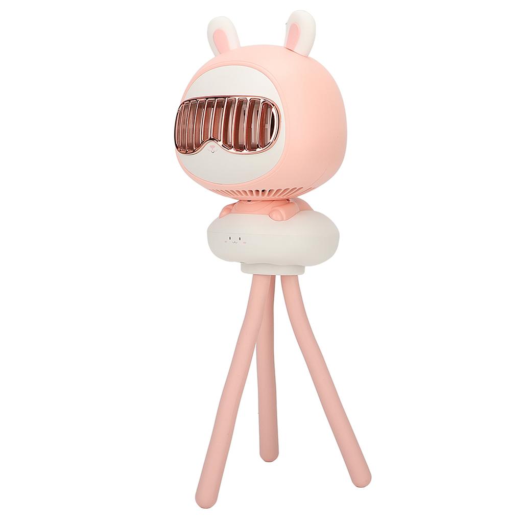 Wentylator USB Wentylator do wózka Bezłopatkowy 4 prędkości wiatru Mini Przenośny wentylator na zewnątrz Kemping Wzór królika