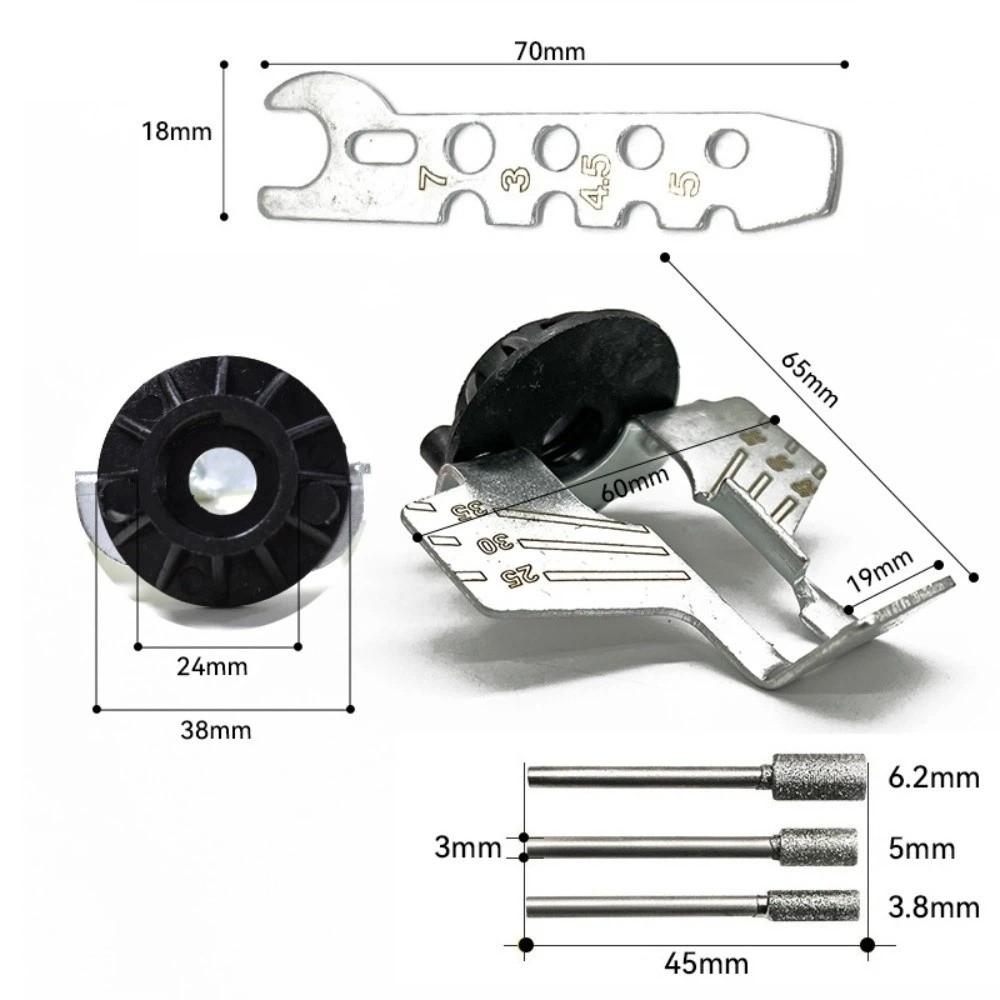 

Adjustable Angle Electric Chain Sharpener Coated Wheel Sharpening Kit Drill Rotary чорний
