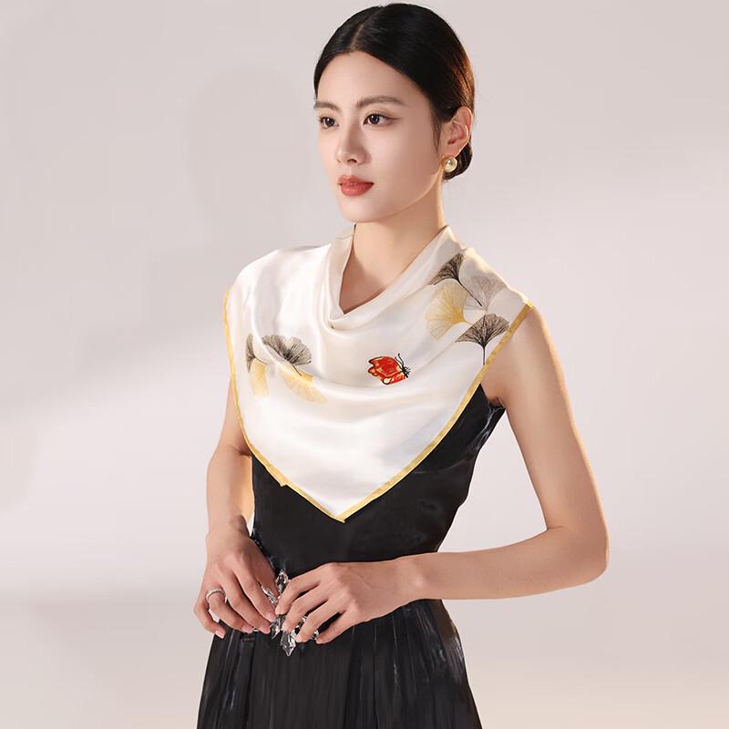 Chinese Style 12 Momme Silk Square Scarf