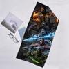 1pc Mortal Kombat3 Beach Towel, Beach and Seaside Swimming Pool Equipment, Fashion Pattern, Rectangular, Travel Essentials