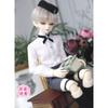 Clothes For Doll 60cm 1/3 BJD Doll Clothes, 1/4 1/6 Handsome Boy White Shirt, Black Coat, Fashion Navy Suit