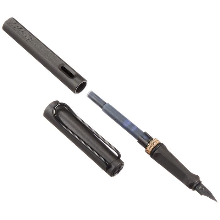 LAMY Safari Fountain Pen, Medium Nib, Black, L17-M, Cartridge/Converter Fill