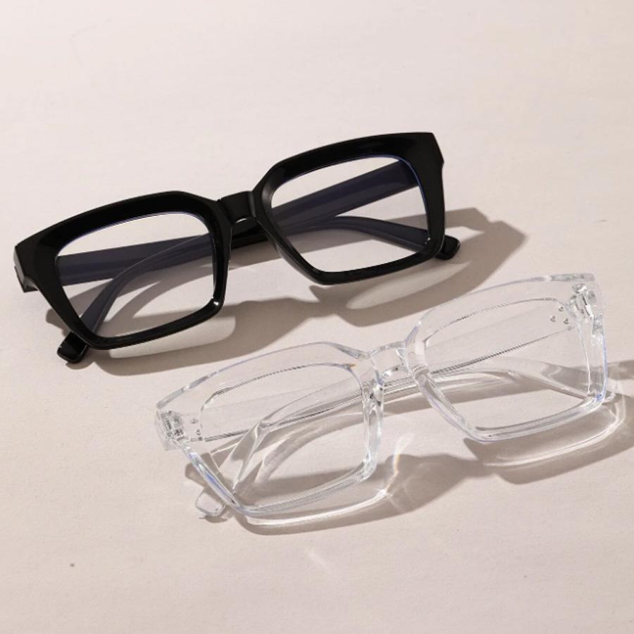 2/3 PCS Women's Square Frame Transparent Glasses Fashion Sunglasses Daily Holiday Decoration Glasses