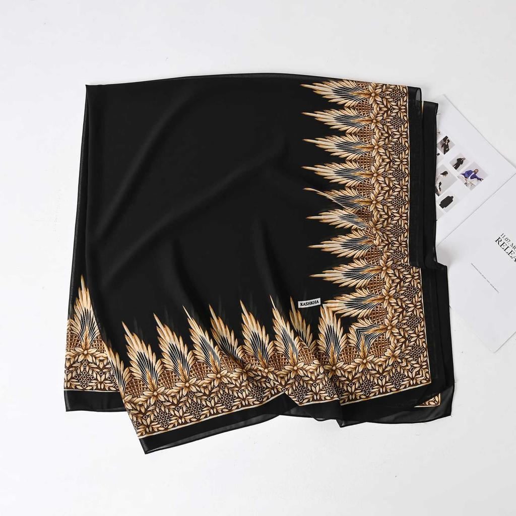 Novo Lenço Quadrado Protetor Solar Lenço de Seda Estampado Lenço Fino Lenço
