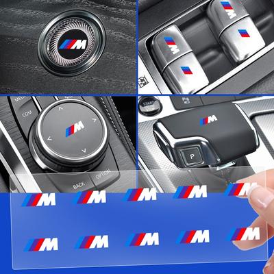 2/5/10Pcs Car Logo Sticker Central Control Decals Car Accessories For M E34 E36 E60 E90 E46 E39 E70 F10 F20 F30 X5 X6 X1 M3 M5 M6 E71 F01 F02 F87