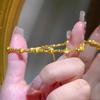 Cat Eye Bead Bracelet, Gold Tone - Xiaohongshu Style Fashion Simulated Gold Jewelry