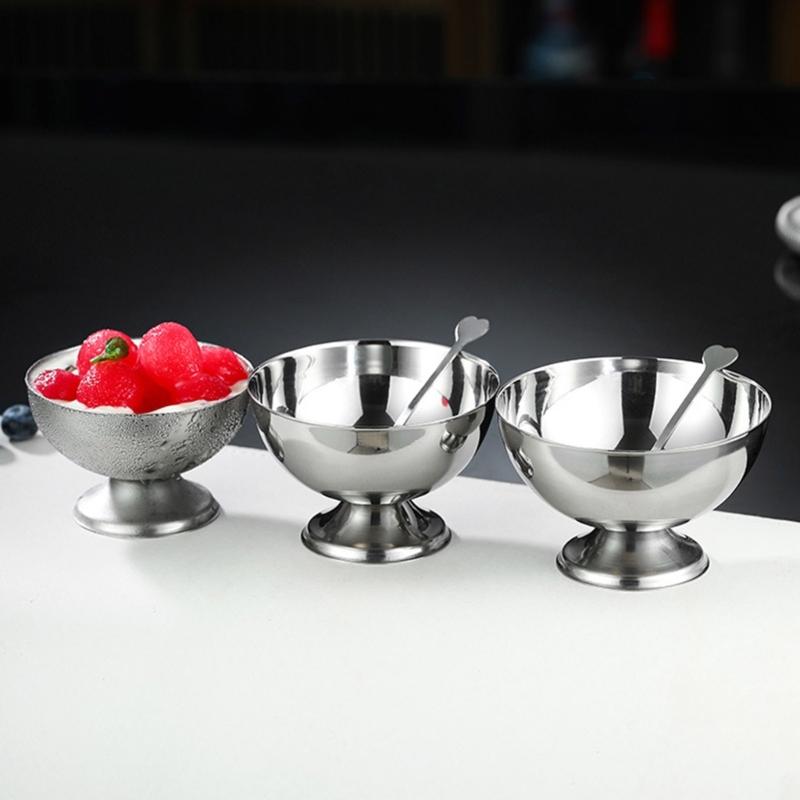 Outdoor Picnics Essential Portable Nonrust Steel Bowl for Salads Ice Creams Easy Cleaning Sturdy Multipurpose Design