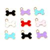 20pcs 12x13mm Enamel Bone Charms Pendant Small Cute DIY Jewelry Making Accessories for Bracelet Earrings Keychains 
