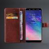 Etui dla Samsunga Galaxy A6+ 2018 etui z klapką z uchwytem na karty skórzane A6 2018 retro portfel torba na telefon etui dopasowane biznesowe