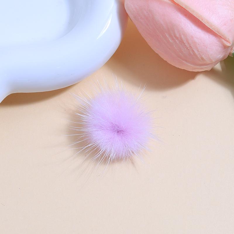 Colorful Mink Hair Ball Handmade DIY Jewelry Versatile Hairpin Accessories