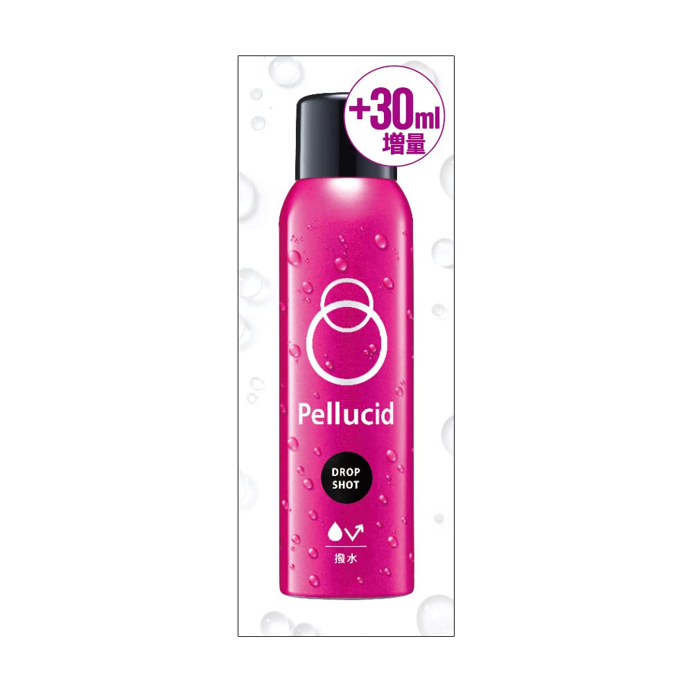 Pellucid Car Wash Chemical Glass Body Coating Agent Drop Shot 180 Water Repellent Penetrating Type 180ml Pink Comes with Special Cloth Compatible with