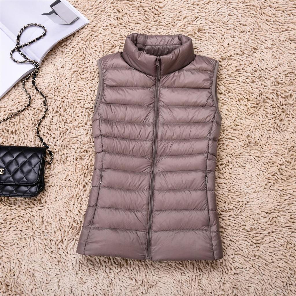 2025 Women's Lightweight Sleeveless Vest - Warm Short Down Jacket for Autumn/Winter.