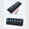 Sale Newest 6 Gang LED Rocker Switch Panel 12V/24V Car Marine RV Control Panel With 10A Fuse Replacement Car Accessories