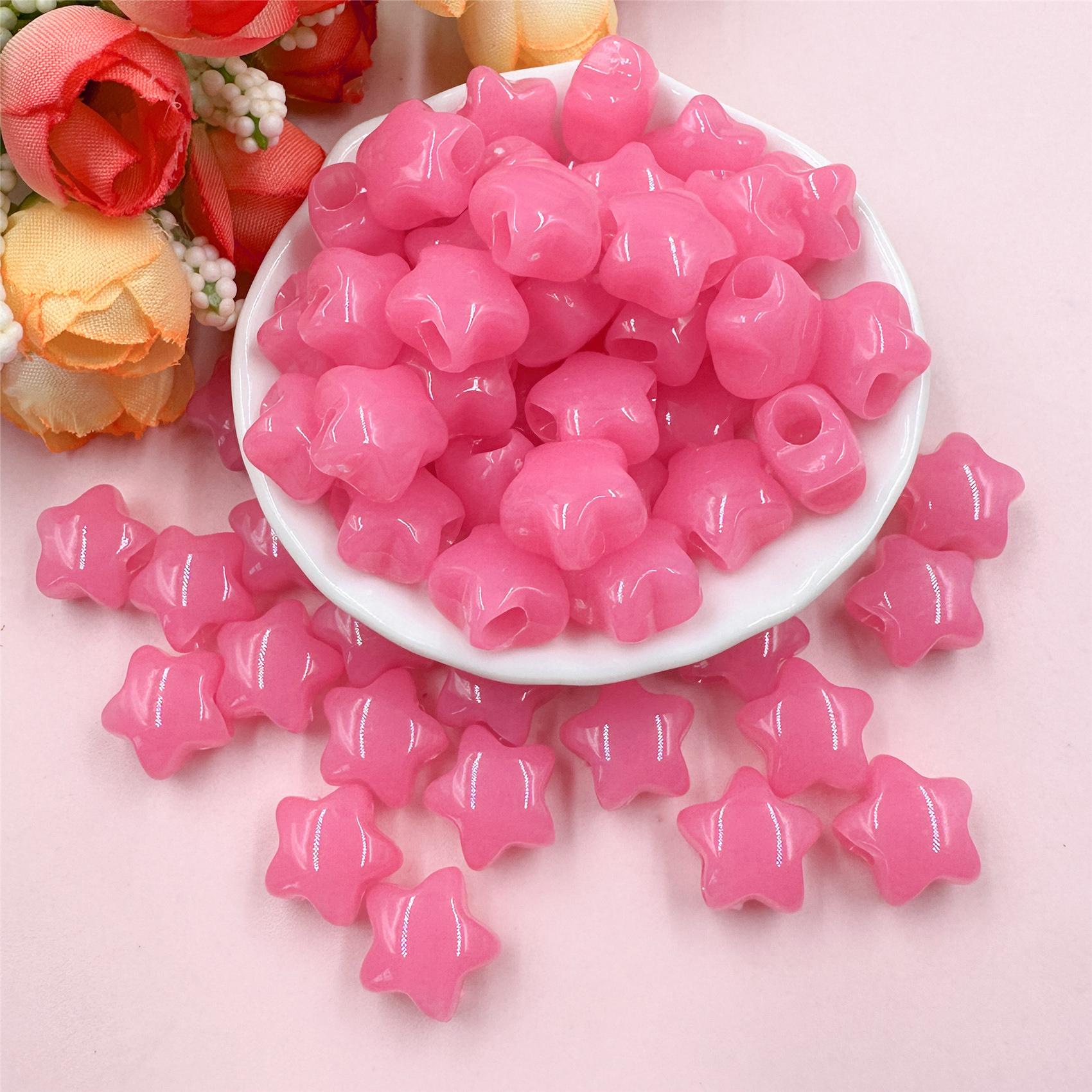 

Ханмейд Желейный цвет Для изготовления браслетов и серег Пятиконечная звезда Акриловые бусины Материалы Рассыпные бусины DIY Ювелирные аксессуары 13,6 мм Ювелирные изделия 60 шт розы красного