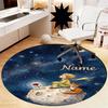 Custom Name The Little Prince Printed Round Rug Carpet Chair Rug Area Rug Entryway Doormats,for Office Chair Living Room Bedroom Kitchen Room.