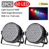 3w*60 Led Rgb 3 In 1 Par Light Dmx 512 Sound Control Dj Party Lights Wedding Disco Lights Ballroom Club Projection Stage Lamp