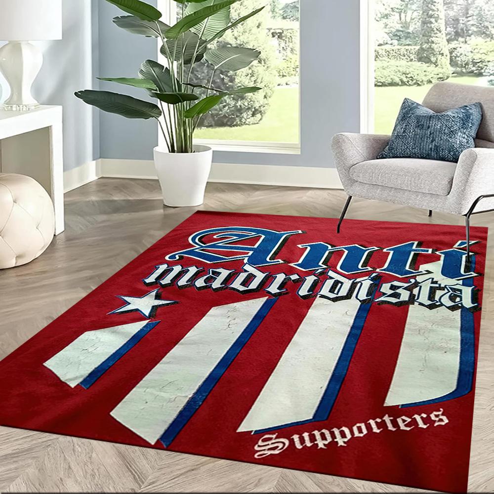 Atletico Madrid Area Rug Perfect For Study Room Balcony Foyer Dormitory Antislip Rug Office Home Decor Perfect Gift For Womenmen