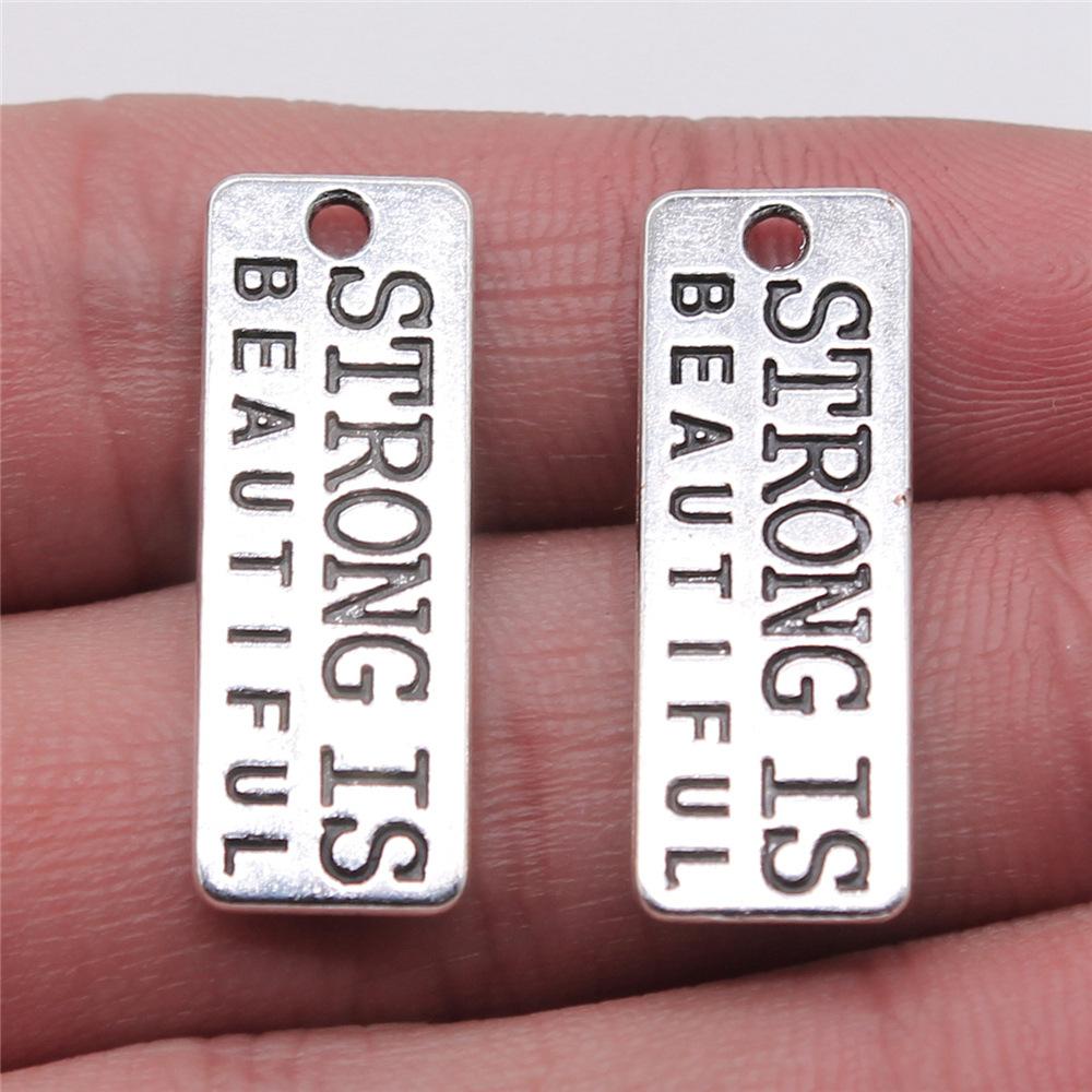 10pcs I Can I Will Strong Is Beautiful Weakness Is A Choice You V-s You Charms For Jewelry Making
