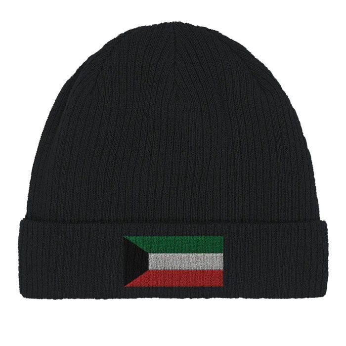Bonnet Drapeau Koweït en Noir