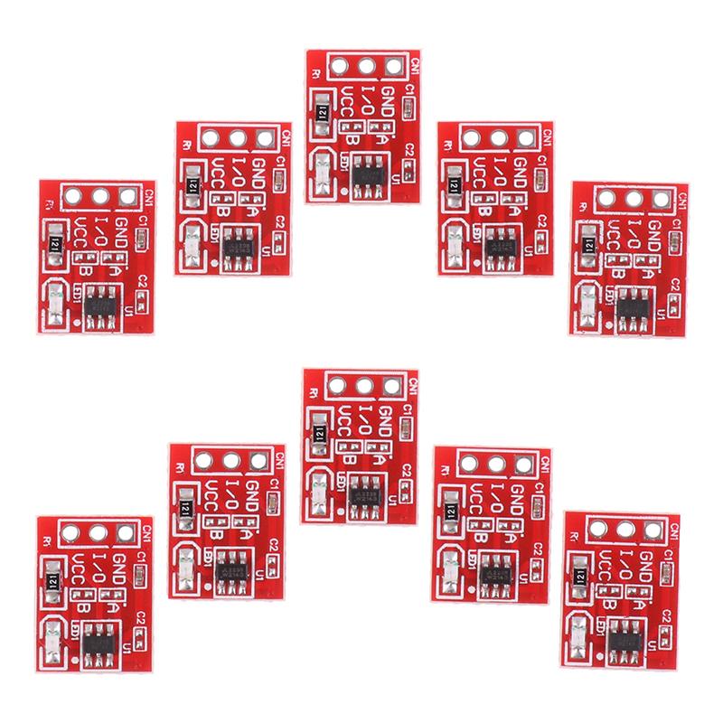 10 Stück/Los TTP223 Touch-Tastenschalter Kapazitives Sensormodul Selbsthaltend/Nicht-haltend Einkanal TTP223-BA6 Für Arduino