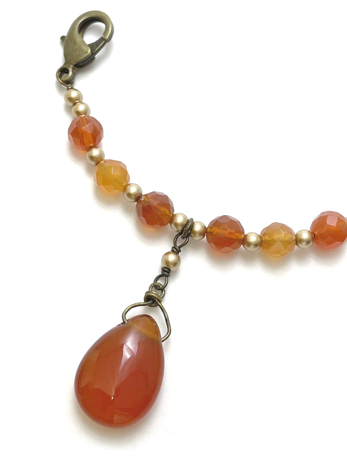 

[Cherry] Carnelian Drop Mask Hook Natural Stone Power Stone A951