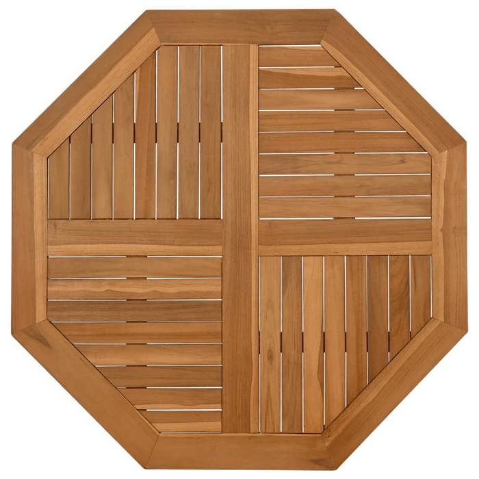 VidaXL Table Top 90x90x2.5 Cm Octagonal Solid Teak Wood, Replacement Table Top, Wooden Table Top, 366667