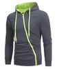 New Style Asymmetrical Zipper Slim-Fit Hooded Men's Sweatshirt Jacket W01