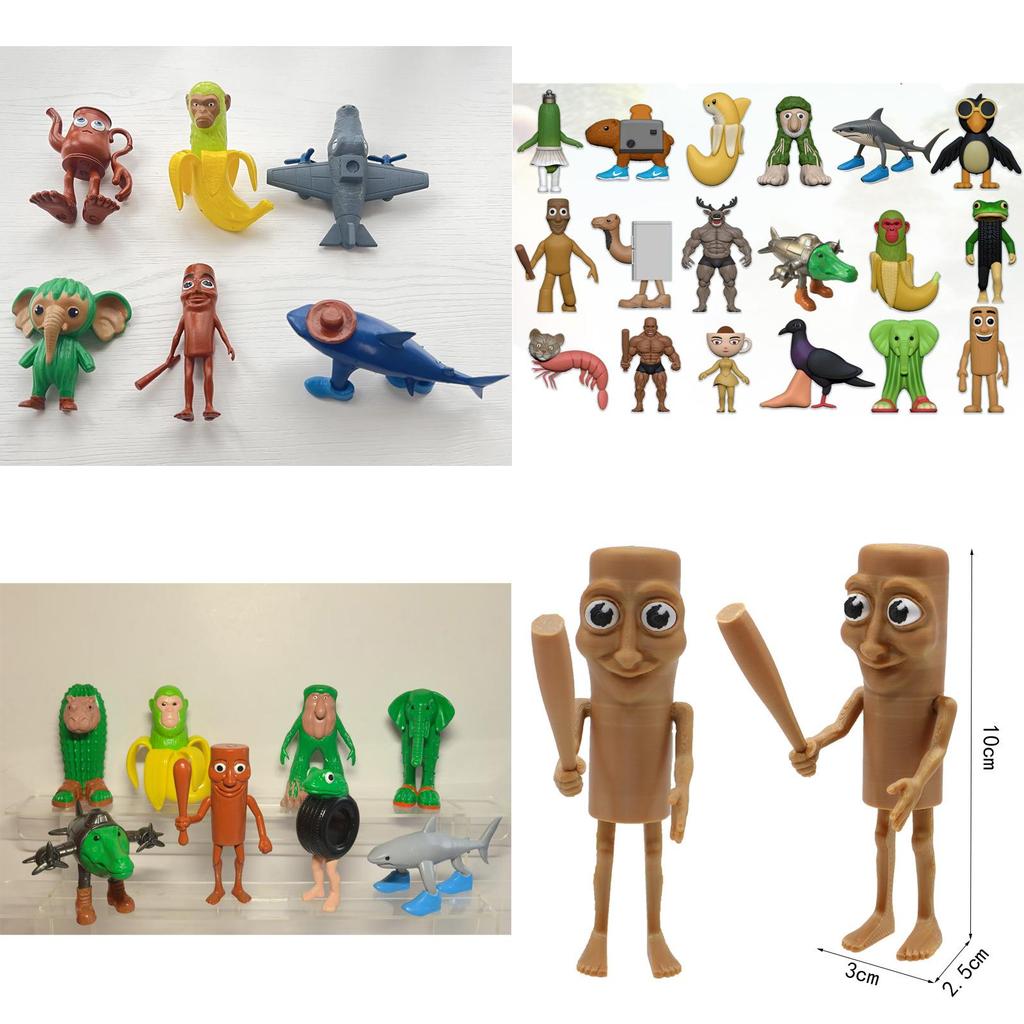 Shan Hai Jing Collectible Pvc Figurines Shark And Stickman Miniatures For Display