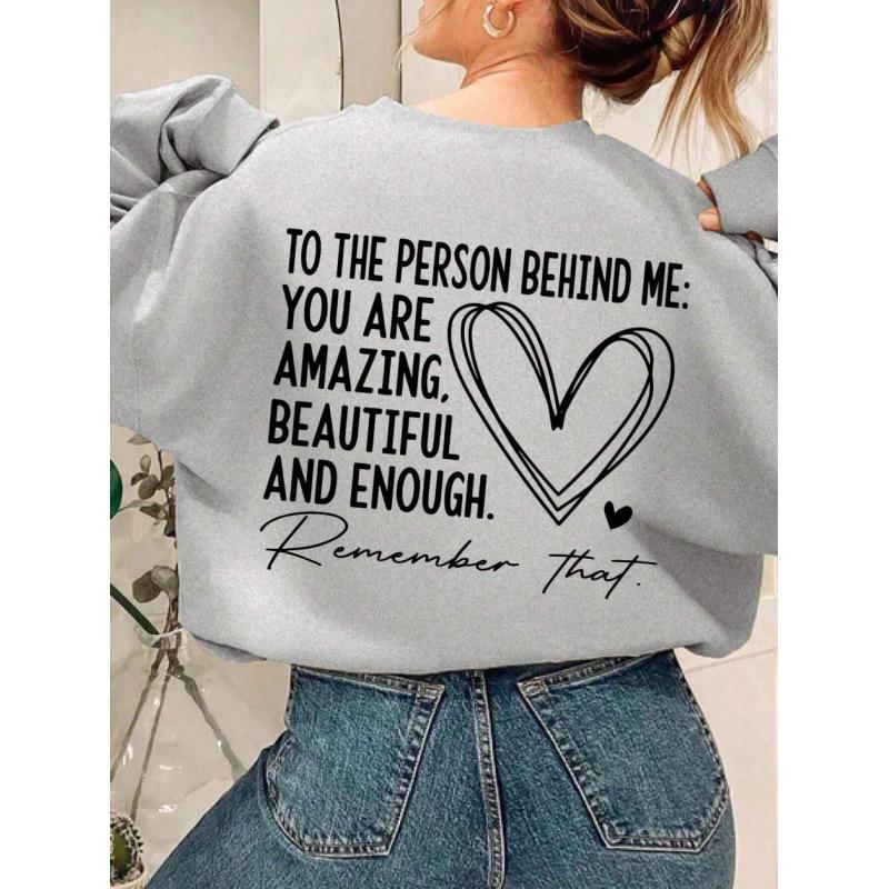 In-Stock Women's Plus Velvet 'You Are Amazingly Beautiful and Enough' Sweatshirt Pullover