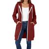 Women's Fashion Raglan Sleeve Long-Sleeve Casual Jacket With Zipper Hoodie